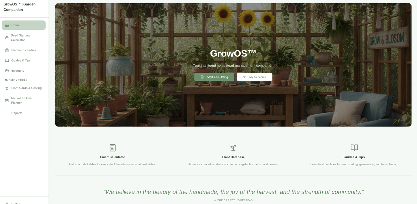 GrowOS™ | Garden Companion