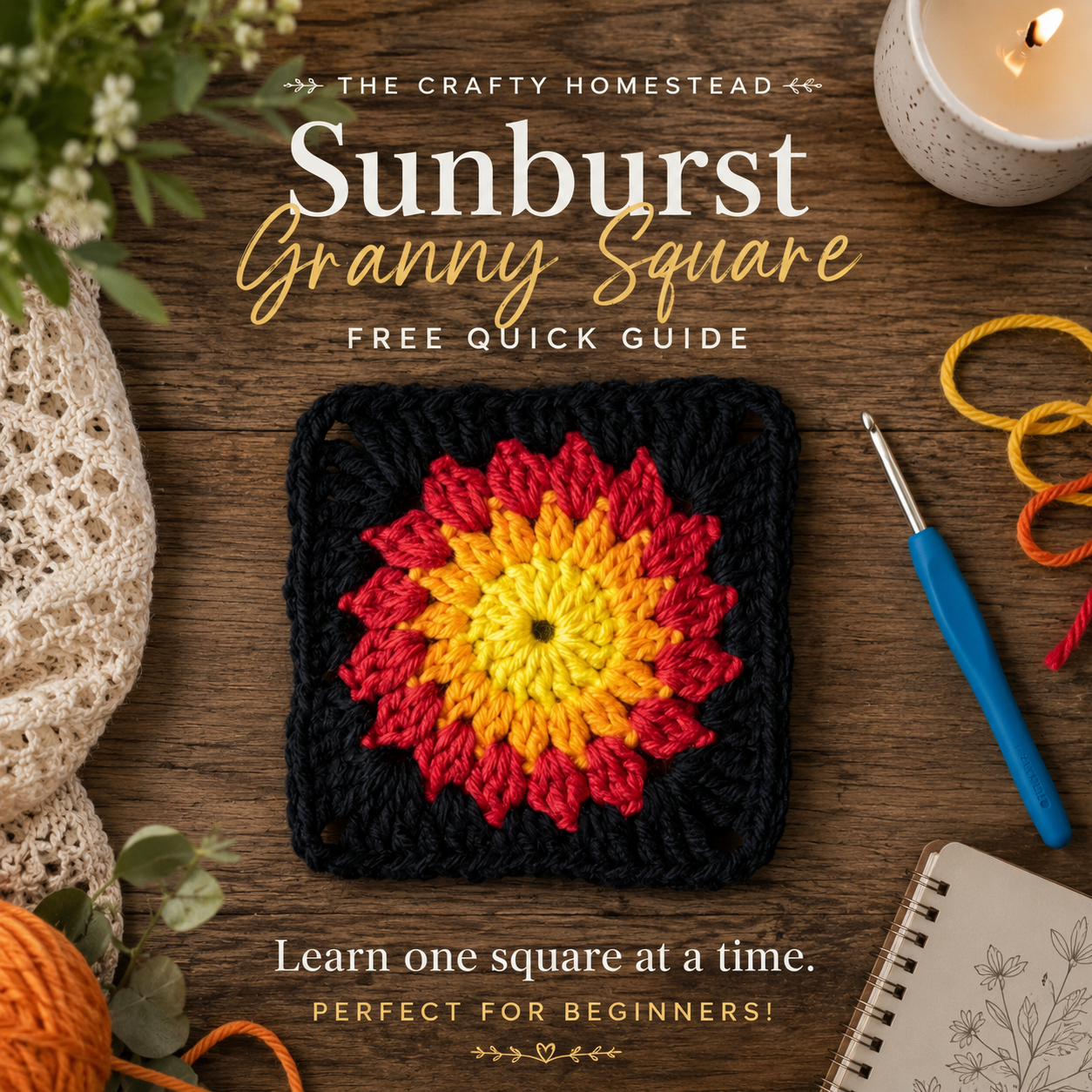 Pre-Order - Sunburst Granny Square Market Tote Pattern (Digital File)