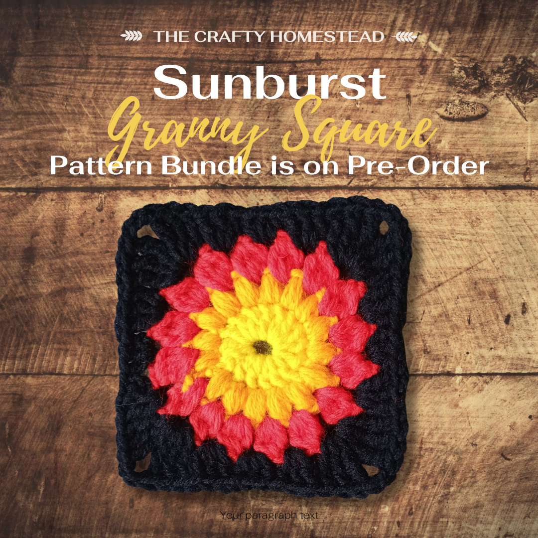 Pre-Order - Sunburst Granny Square Market Tote Pattern (Digital File)