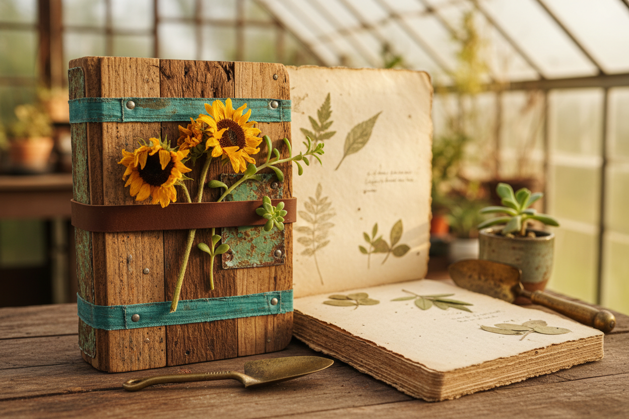 Rustic greenhouse journal